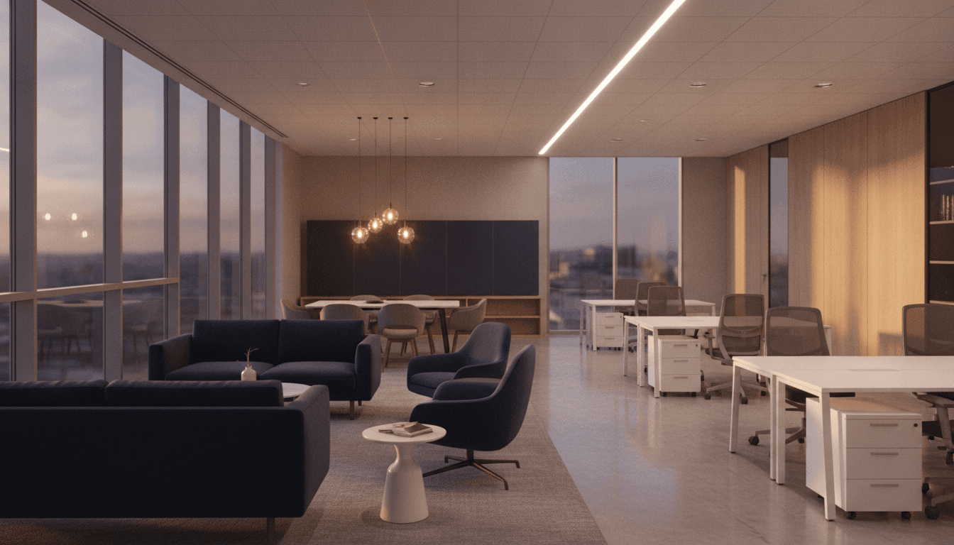 A finished modern office fitout